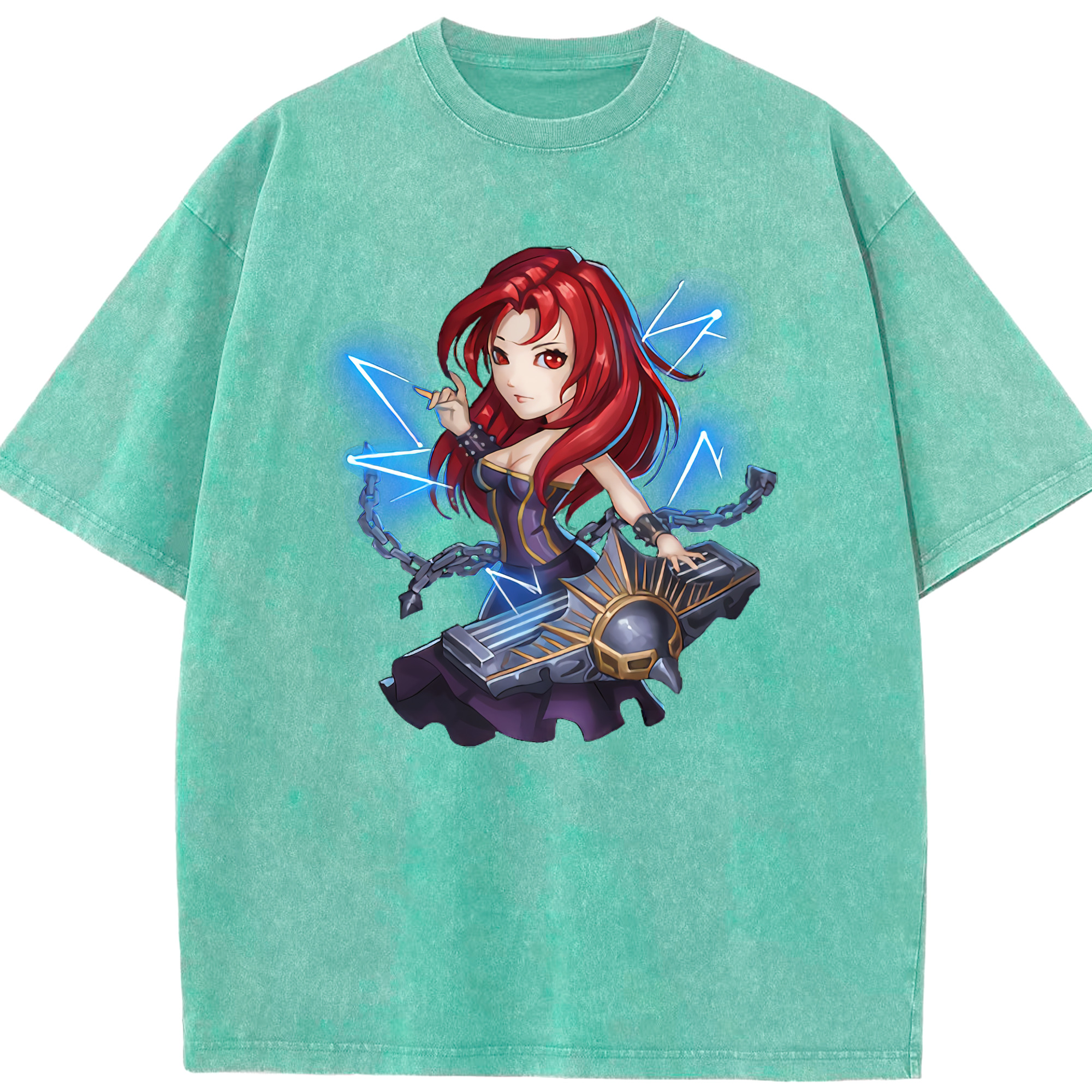 リーグ・オブ・レジェンド League of Legends LOL 綿100% ヴィンテージ風 半袖Tシャツ（フロントプリント）